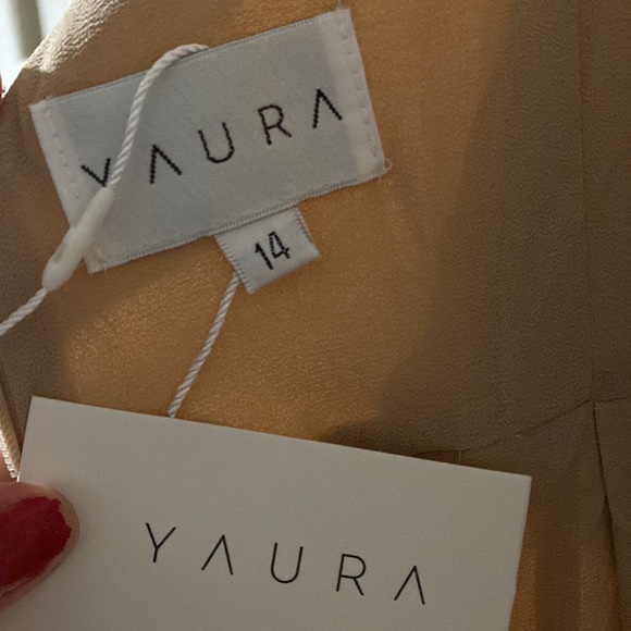 Bridesmaid Dress - Cream dress with ruffles on shoulder blades - Picture 3 of 6